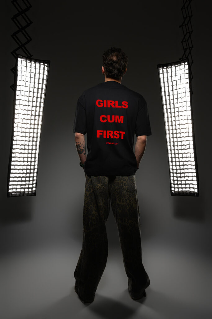 Girls Cum First  oversized tee