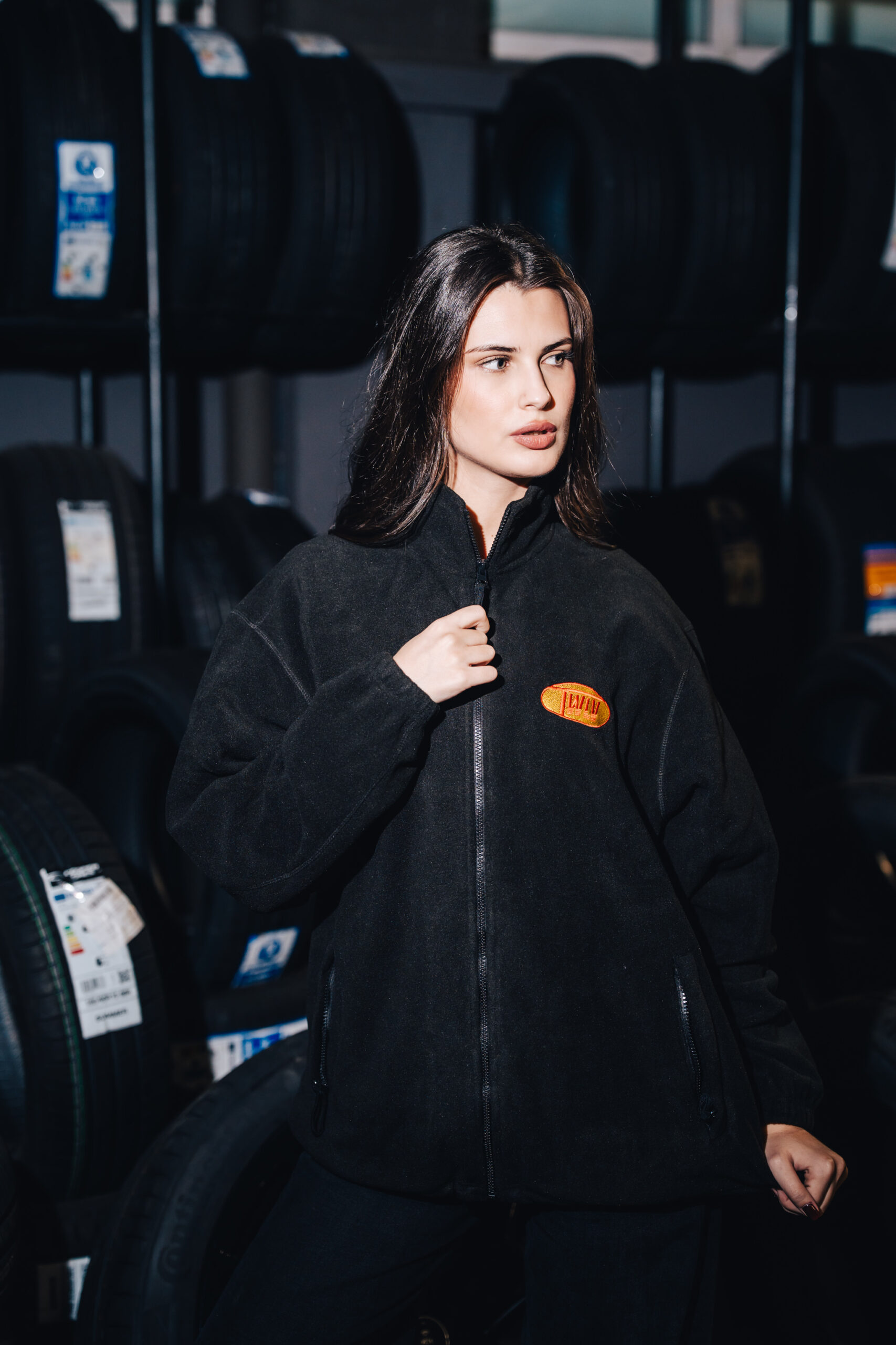 Fleece Zip-Up Oversized Jacket (w) - Image 1