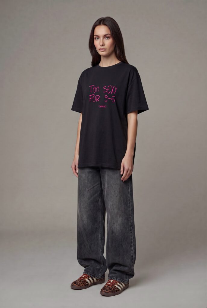 Too sexy for 9-5 oversized tee (w)