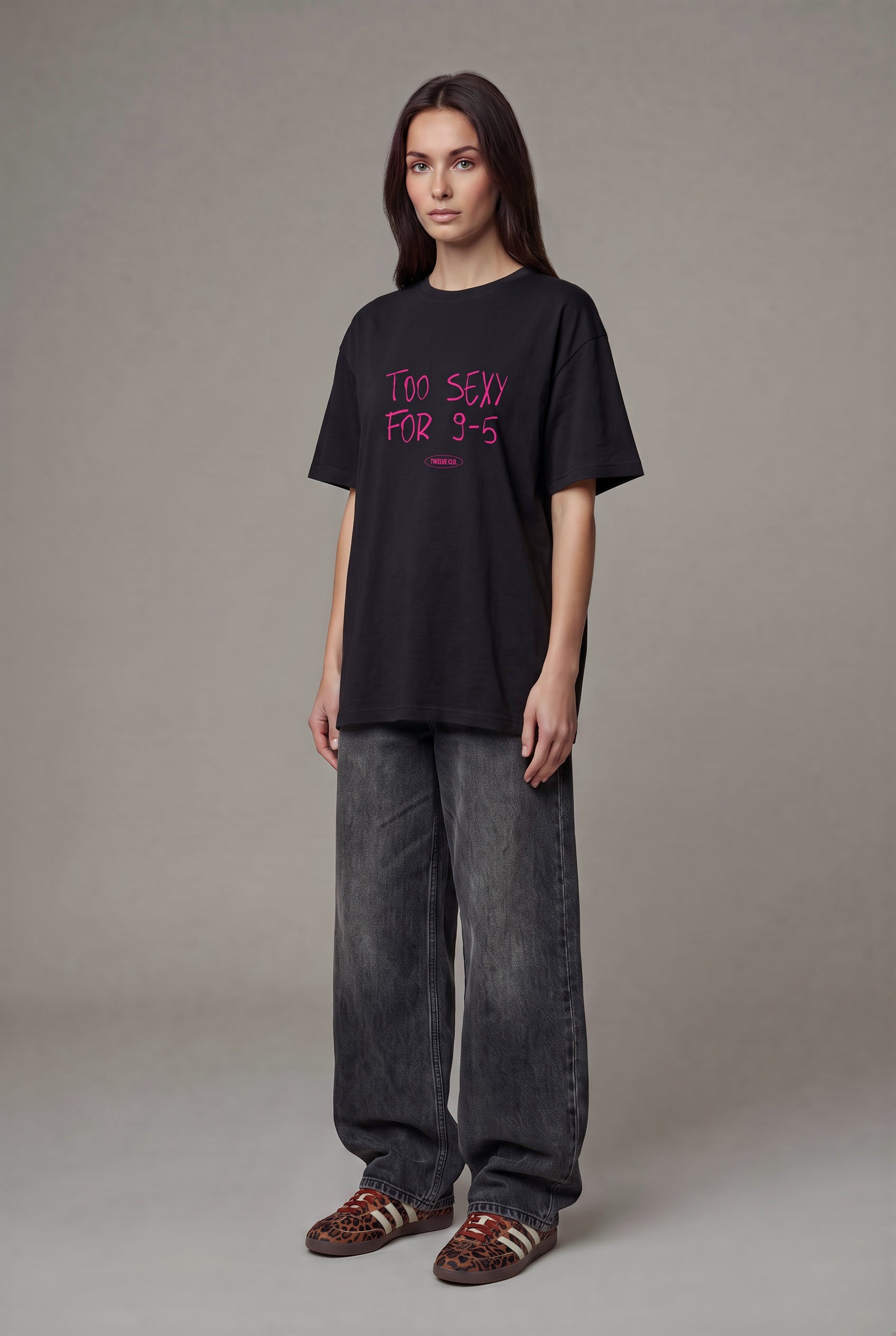Too sexy for 9-5 oversized tee (w) - Image 1