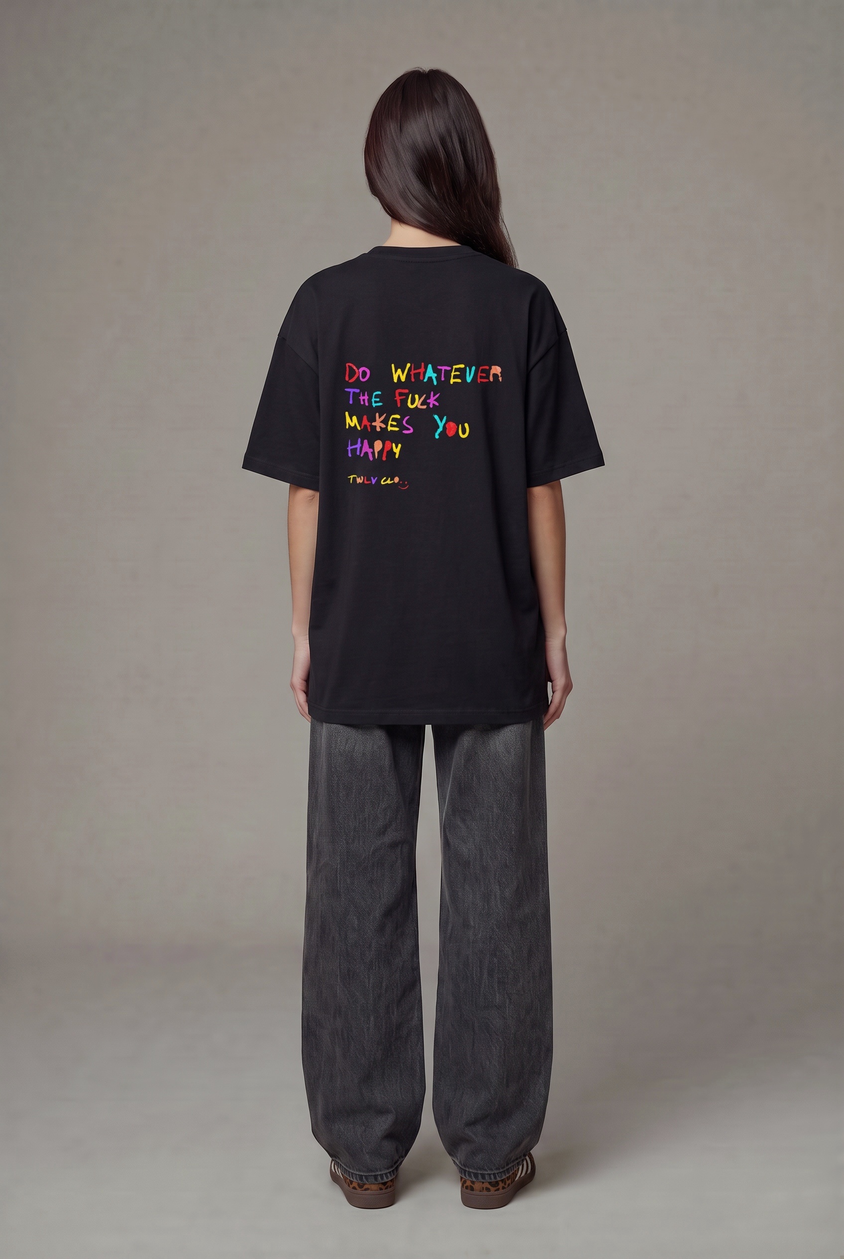 Do whatever the f#$k makes you happy oversized tee (w) - Image 4