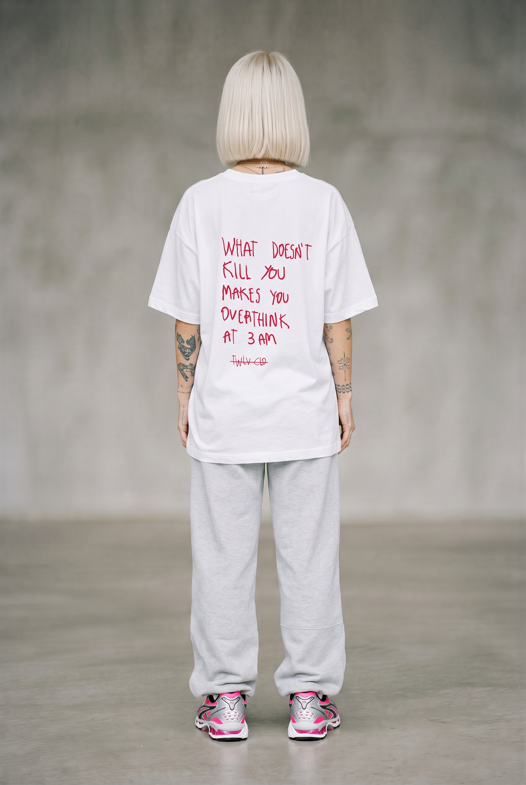 Overthinking at 3 am oversized tee (w) - Image 1
