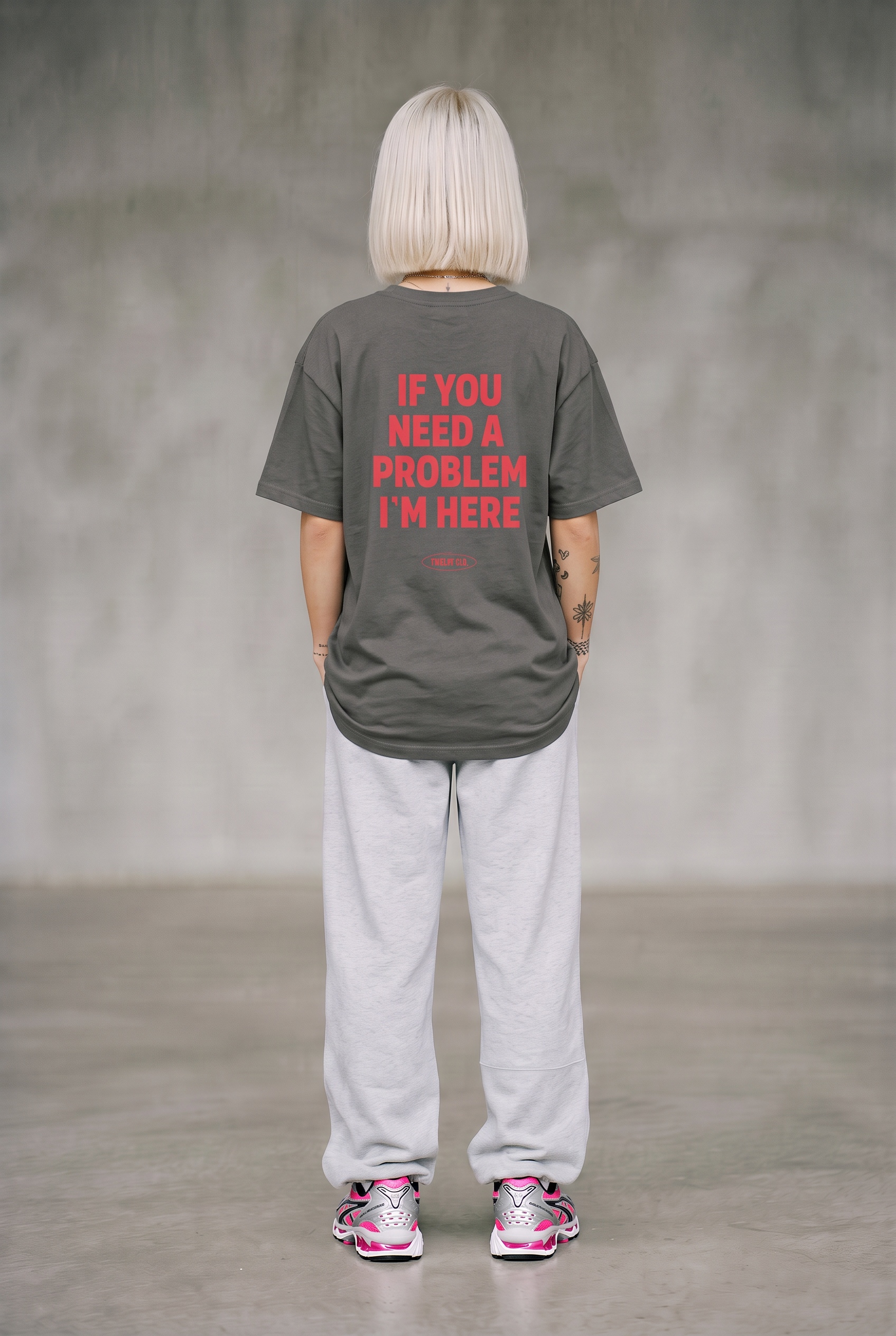 If you need a Problem I'm here oversized tee (w) - Image 2