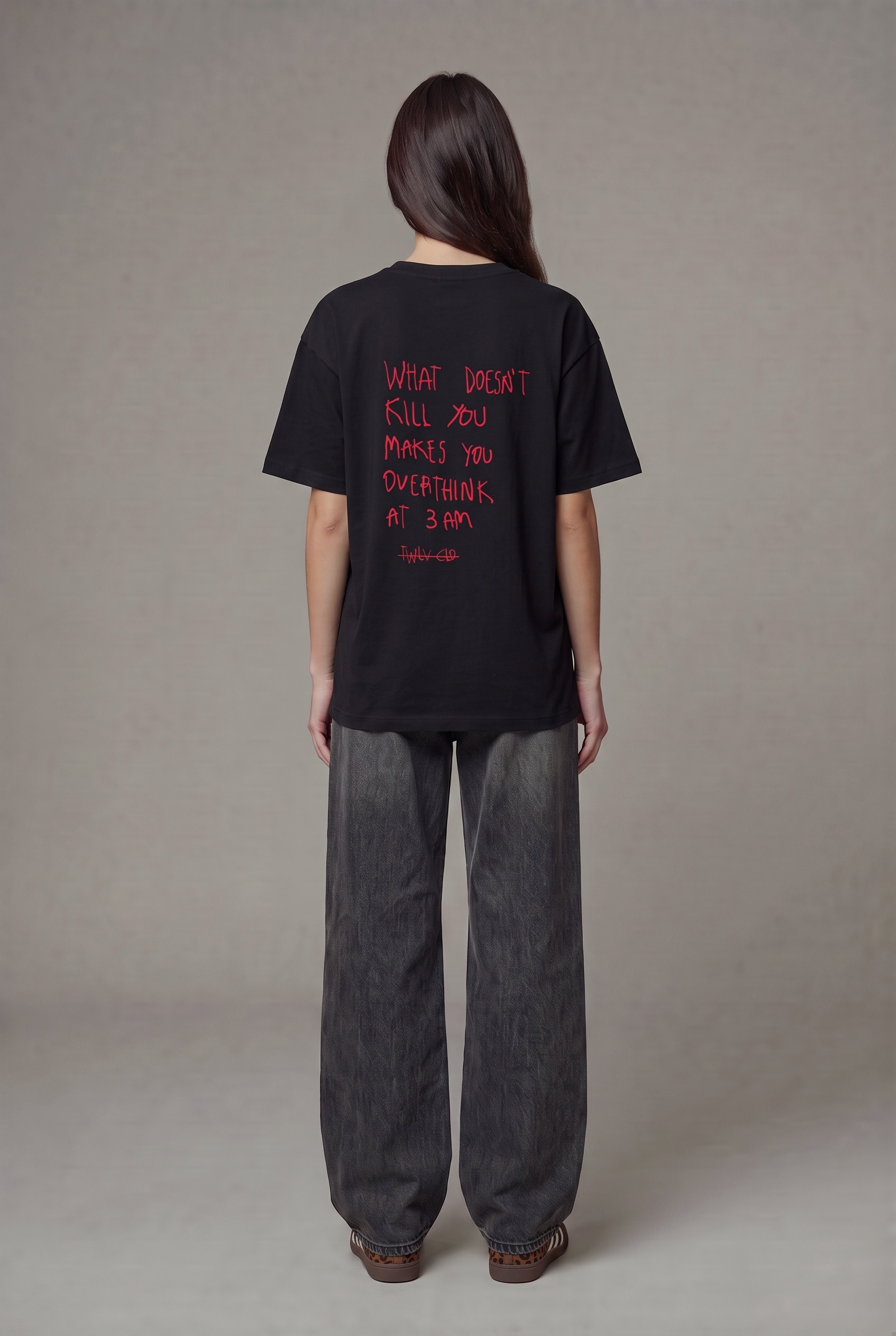 Overthinking at 3 am oversized tee (w) - Image 3