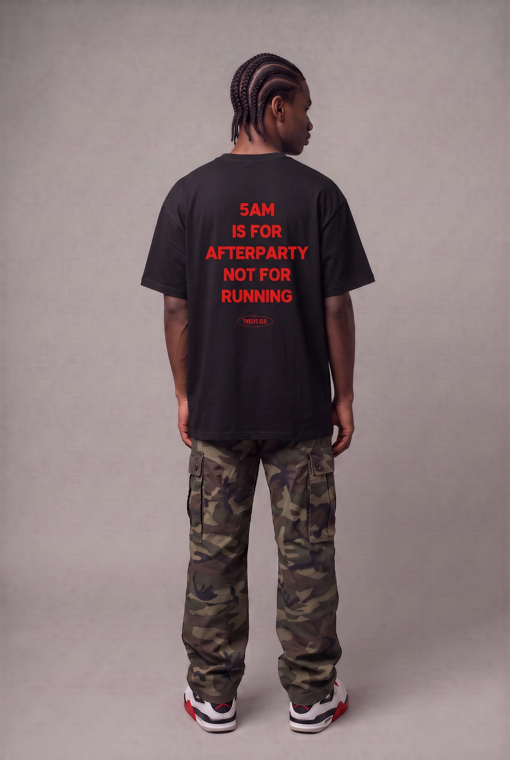 5 AM IS FOR AFTERPARTY NOT FOR RUNNING oversized tee (m) - Image 2