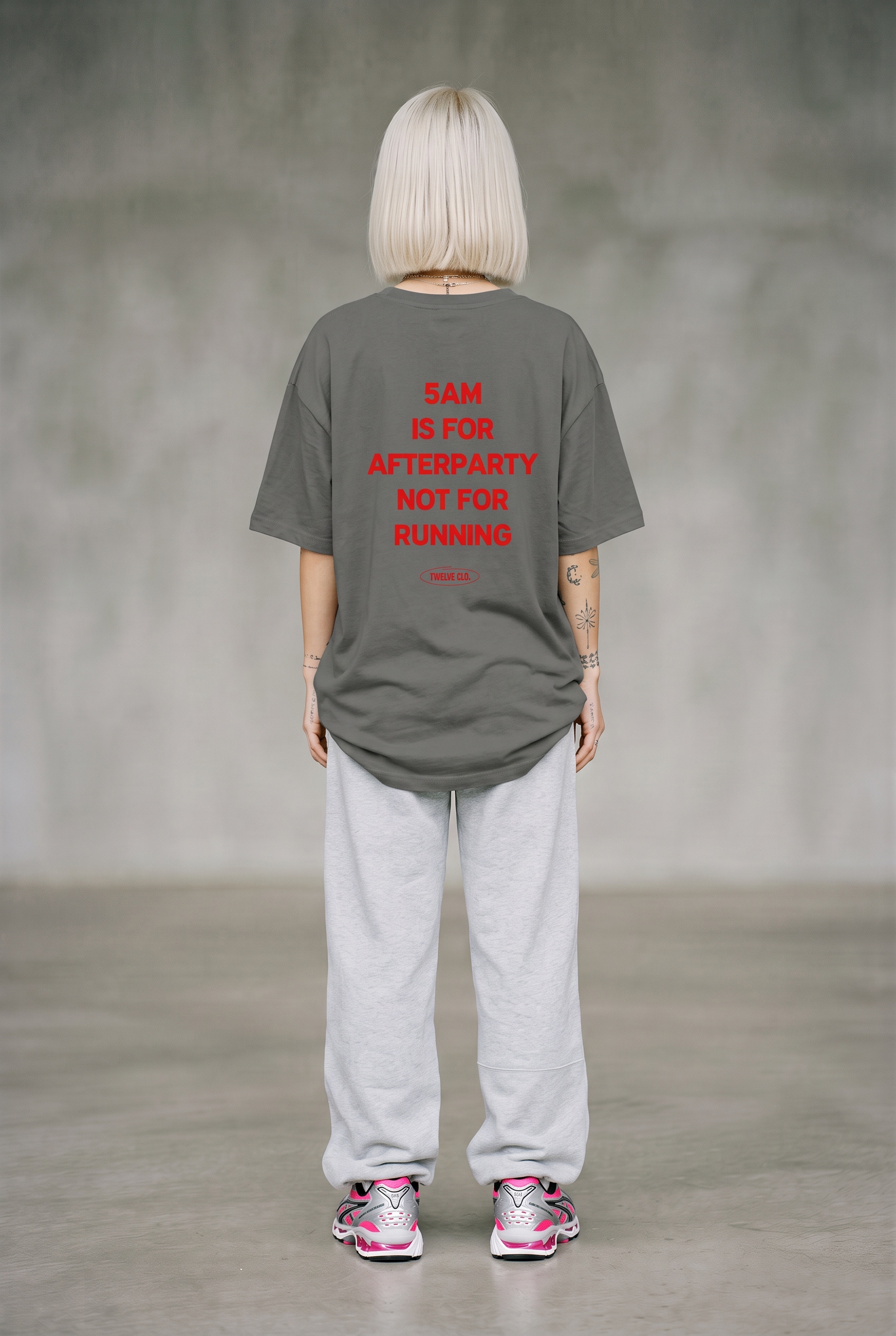 5 AM is for afterparty not for running oversized tee (w) - Image 3