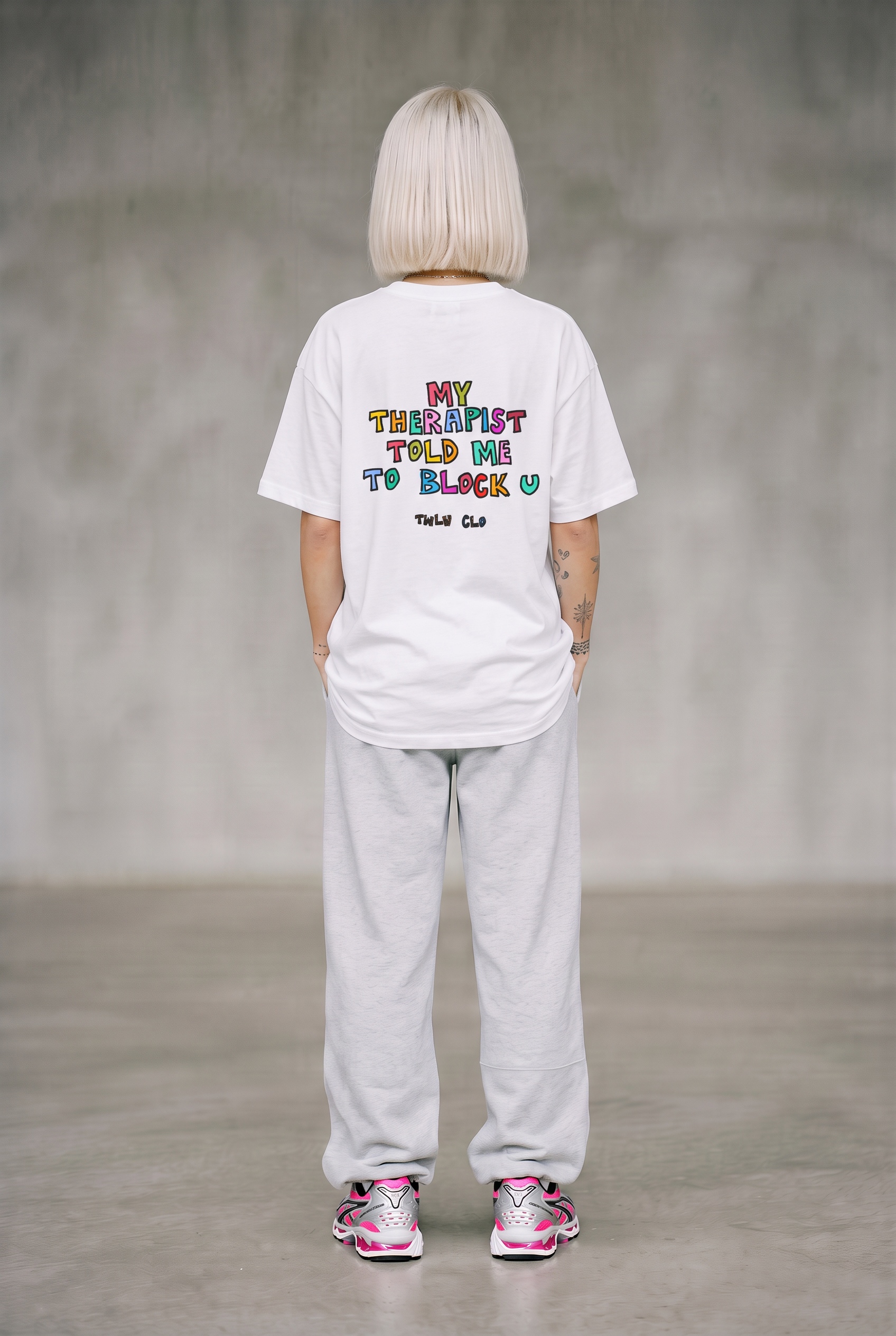 My Therapist told me to block you oversized tee (w) - Image 1
