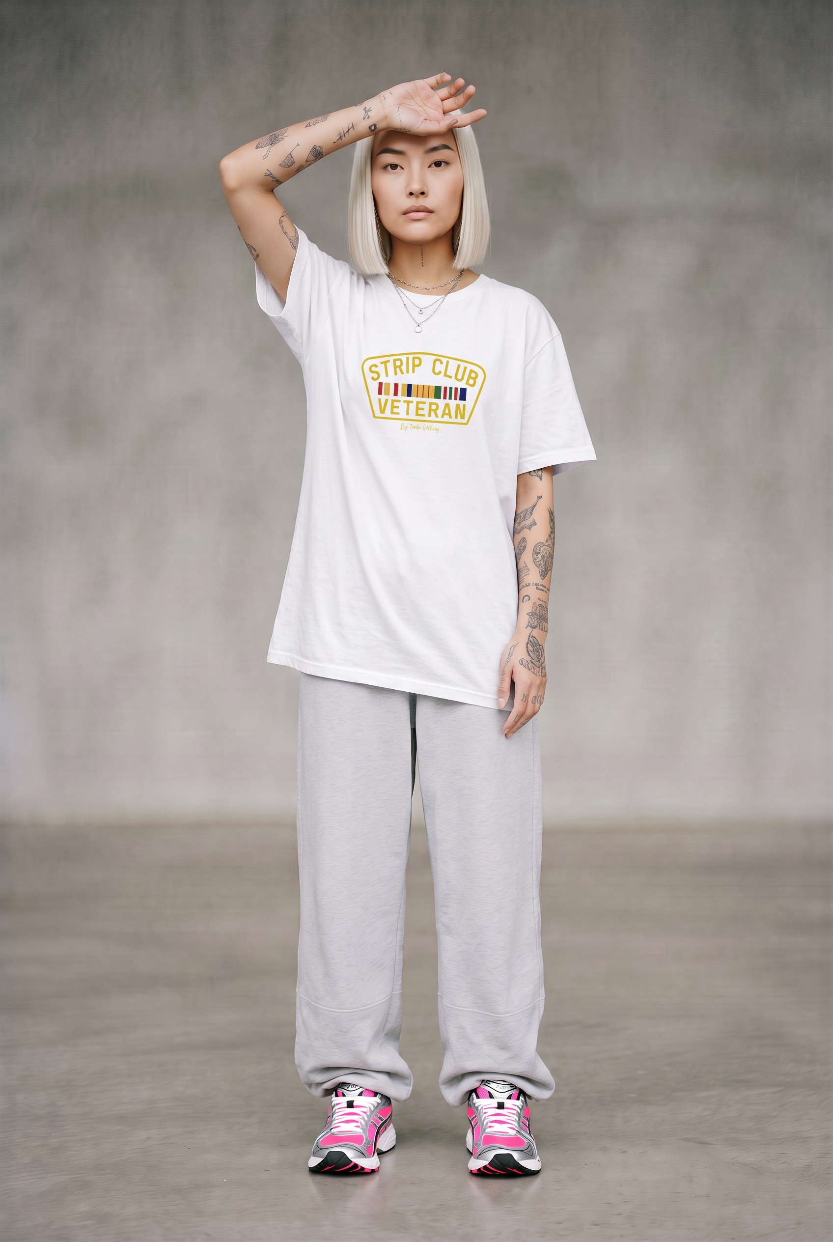Strip club veteran oversized tee (w) - Image 2