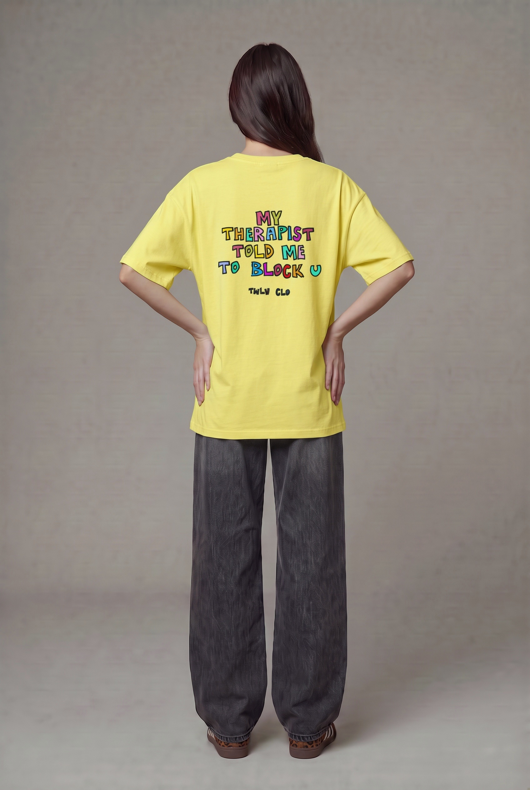 My Therapist told me to block you oversized tee (w) - Image 2